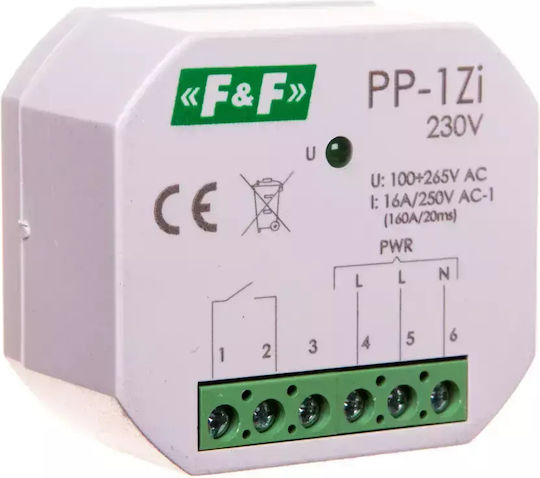 F&F Ρελέ Ράγας Ισχύος 16A με Τάση 230V