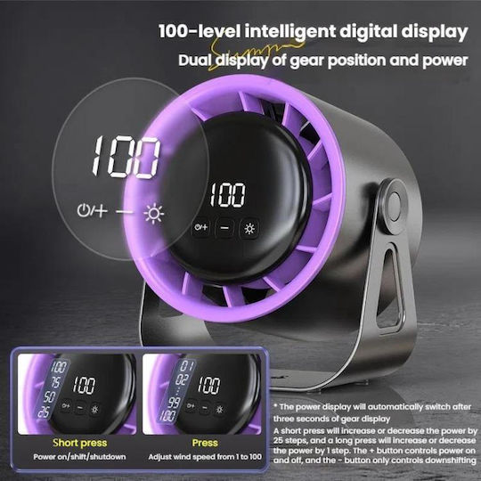 Table Fan for Mobile Phone USB Electric Folding Bladeless 10W