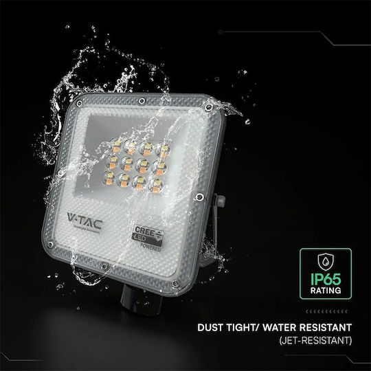 V-TAC Pro Στεγανός Προβολέας LED 10W Ψυχρό Λευκό 6500K IP65