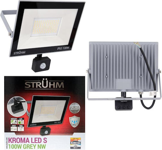 Struhm LED Прожектор 100W Неутрално Бяло 4200K С Motion Sensor