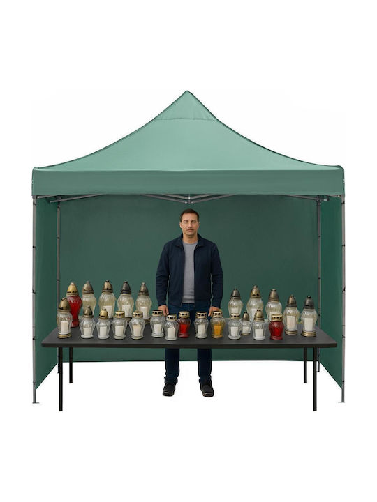 Gazebo Pliabil De Grădină Verde 3x3m