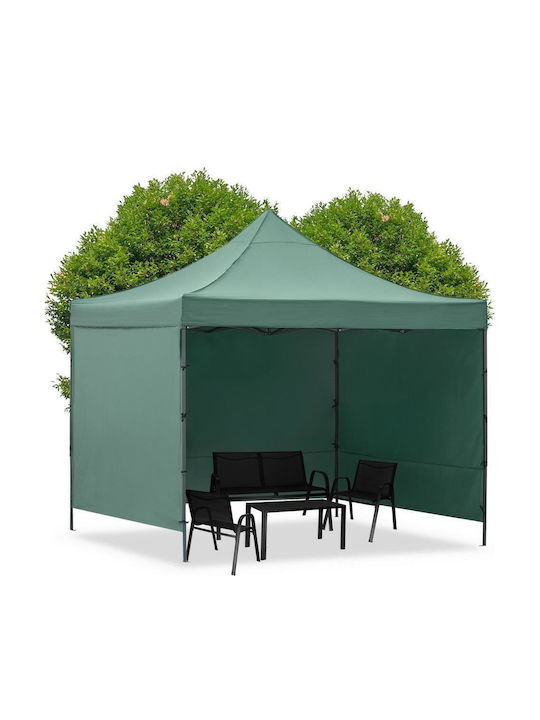 Gazebo Pliabil De Grădină Verde 3x3m