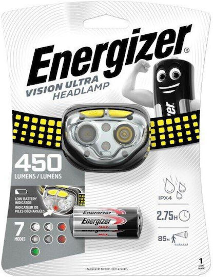 Energizer Flashlight LED with Maximum Brightness 450lm Headlight Vision Ultra