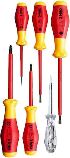 Felo Set 6 Șurubelnițe Electricianului VDE 1000V