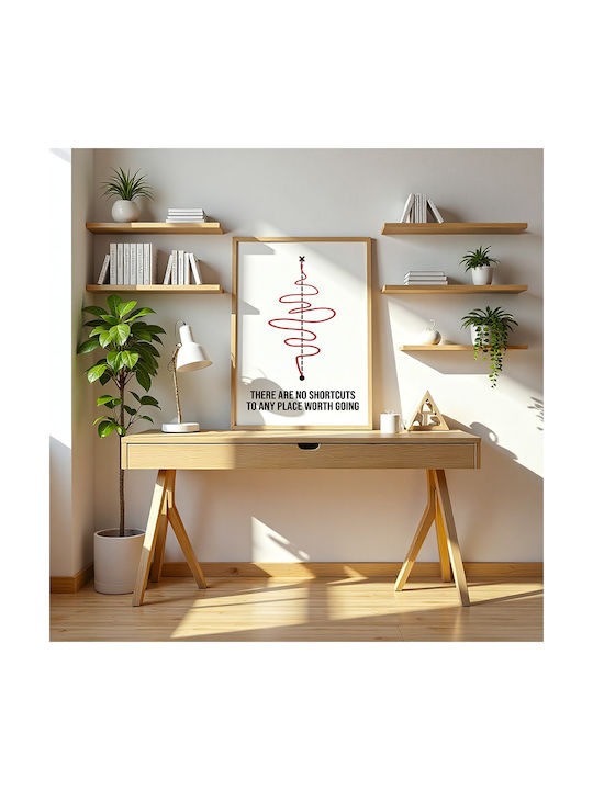 Quote Poster No Shortcuts Pq183 21cm X 30cm White Frame PVC