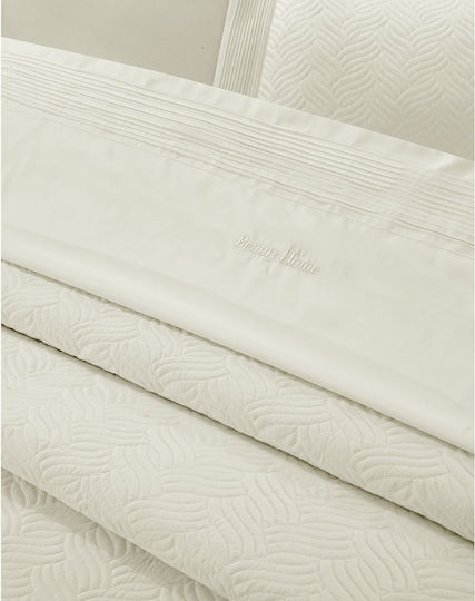 Beauty Home Promise Art 12499 Σετ Κουβερλί Υπέρδιπλο Εκρού 230x250cm 3τμχ