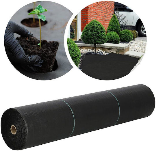 Agrotextile Foil Mulching Weed Control Uv Filter 10 X 2 Meters 90g/m2 Black