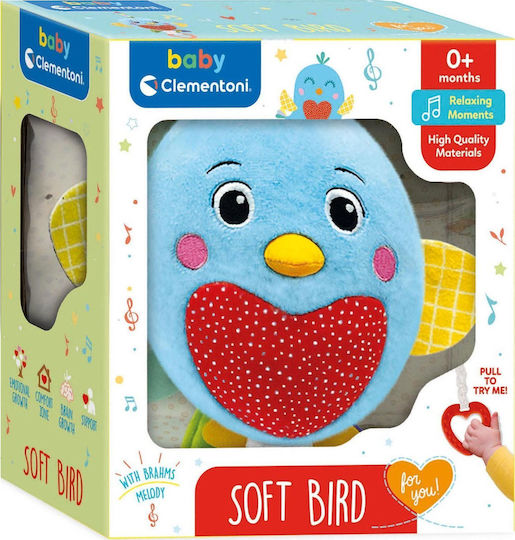 Baby Clementoni Окачена Играчка За Детско Легло Plush Музикална Птица За Новородени