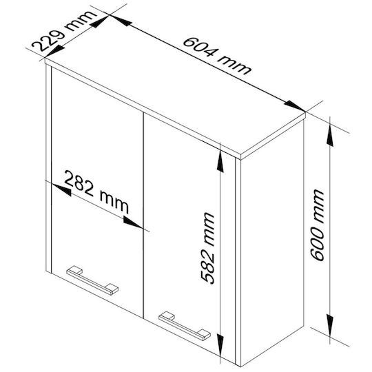 Akord Furniture Factory Dulap De Baie 60x23x60cm Sonoma
