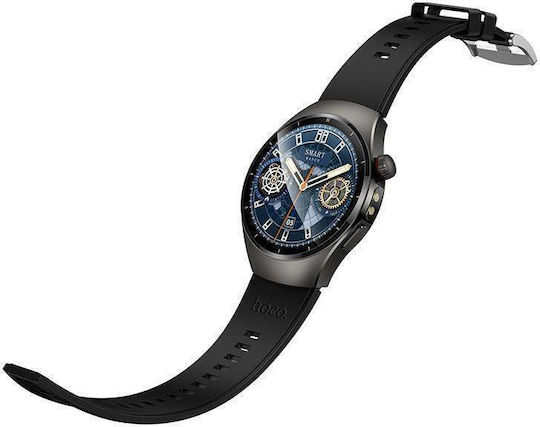 Hoco Y40 Aluminium 48mm Smartwatch mit Herzfrequenzsensor Schwarz