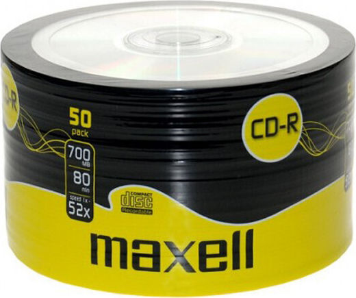 Maxell Recordable CD-R 52x 700MB Cake Box 50pcs
