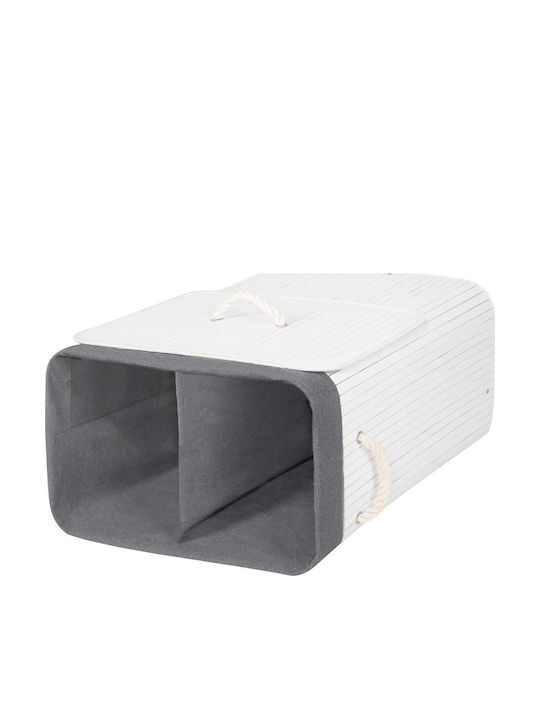 Καλάθι Απλύτων Bamboo 100lt με Καπάκι 52x33x63cm Λευκό