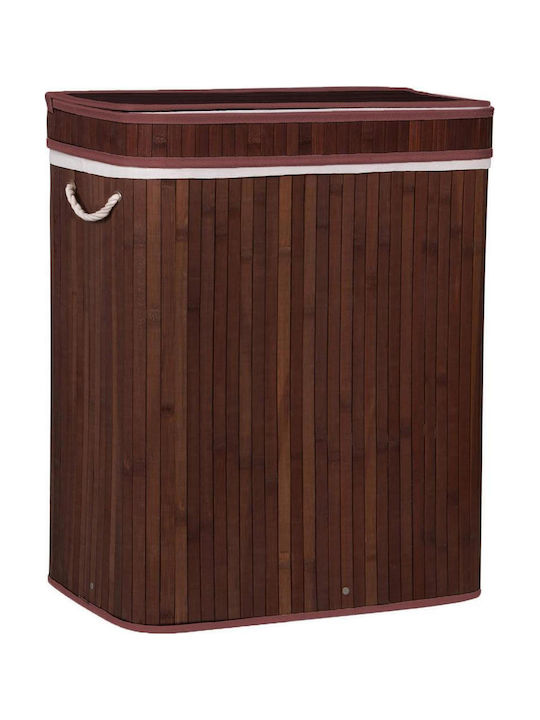 Καλάθι Απλύτων Bamboo 100lt με Καπάκι 51x32x63cm Καφέ