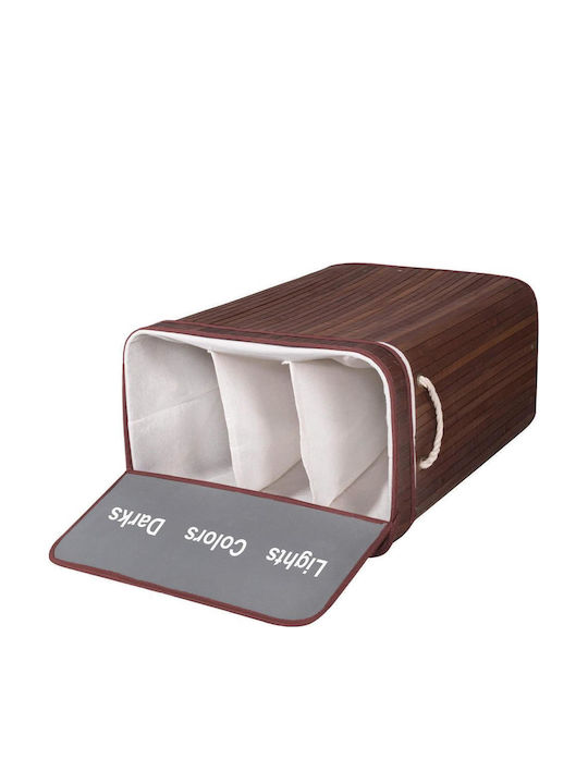 Καλάθι Απλύτων Bamboo 100lt με Καπάκι 51x32x63cm Καφέ