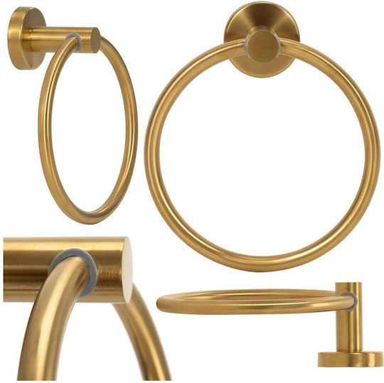 Einzelner Badezimmerhaken mit Schrauben Gold