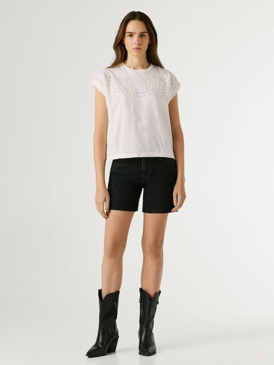 Mina Women's Cotton White Blouse