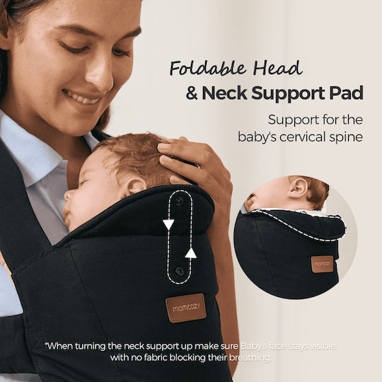 Momcozy Standard Baby Carrier Sling Black with Maximum Weight 3.2kg