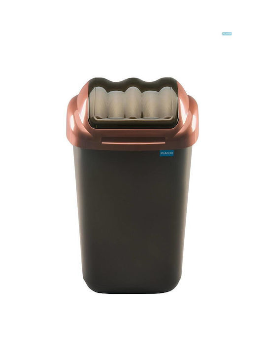 Plafor Coș De Gunoi Din Plastic Negru 15lt
