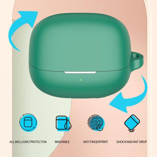 Husă Din Silicon Cu Cârlig Verde Pentru Xiaomi Buds 5 Pro