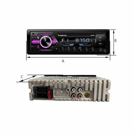 Manta Автомобилно Радио 1 DIN Bluetooth USB