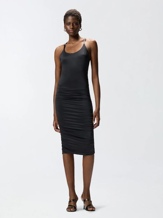 Summer Midi Evening Dress Black