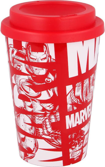 Stor Avengers Μπουκάλι Θερμός Πλαστικό 390ml Red