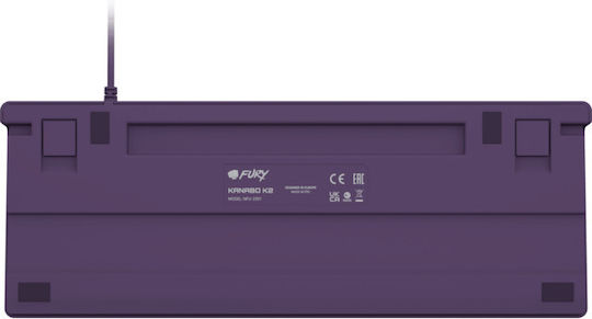 Fury Kanabo K2 Gaming Μηχανικό Πληκτρολόγιο με Φωτιζόμενα πλήκτρα (Αγγλικό US) Violet