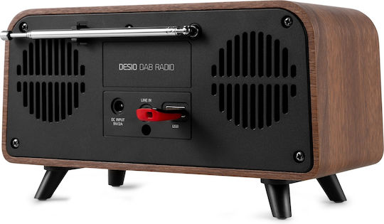 Audizio DESIO Настолен Радиоприемник DAB+ Тъмен Дървен