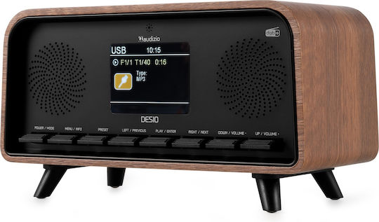 Audizio DESIO Настолен Радиоприемник DAB+ Тъмен Дървен