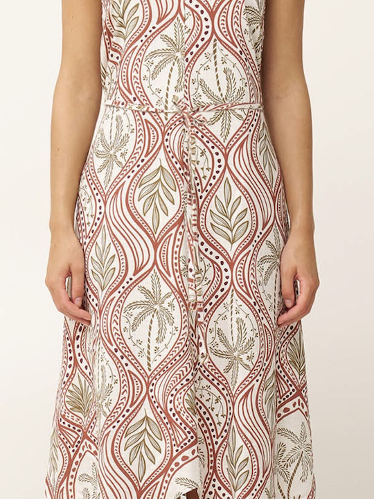 Sommer Midi Damenkleid Beige