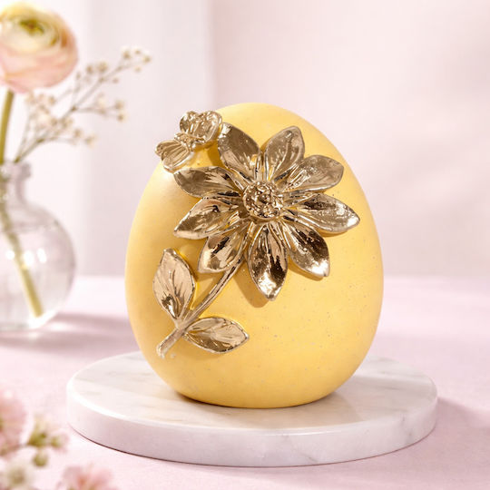 Zen Collection Πασχαλινό Αυγό Πολυεστερικο Κίτρινο 14x11.5x10.8εκ.