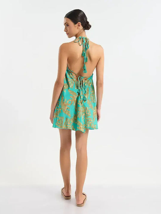Ble Resort Collection Ble Resort Collection Damenbademode Türkises Kurzes Kleid