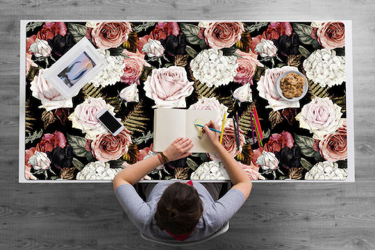 Tăvi Pentru Birou Vinil Design Rezistență Baroc Flori 100x50 Cm