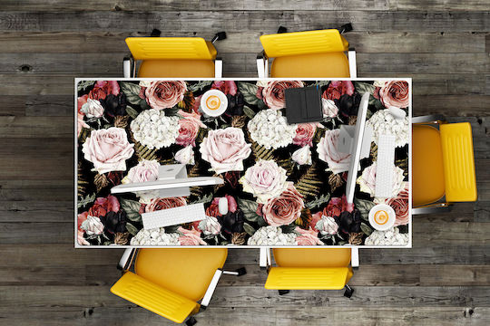 Tăvi Pentru Birou Vinil Design Rezistență Baroc Flori 100x50 Cm