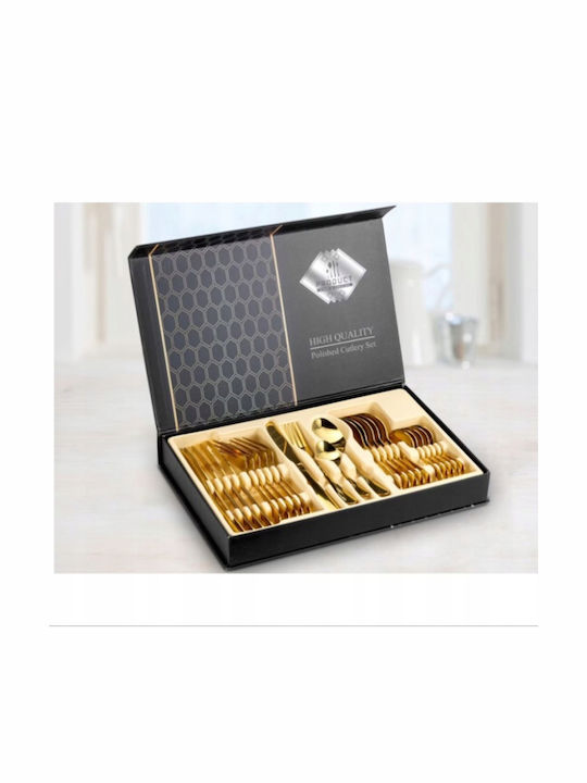 Verlo Besteckset Edelstahl Gold 24 Stück