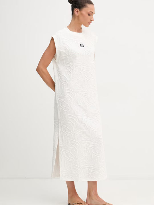 Summer Midi Knitted Dress in Cream