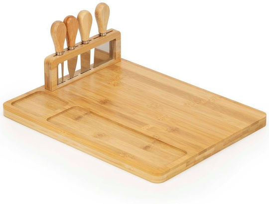 Plăci De Servire Brânză Cu Mâner Lemn 35x28x8cm 5 Bucăți