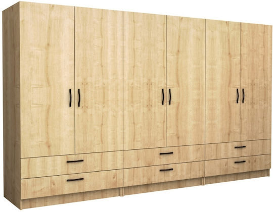 Six Door Victoria 300x60x181cm Natural Beech