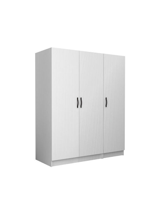 Triple Door Wardrobe Victoria White 150x60x181cm