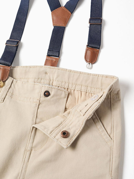 Kids Fabric Trousers Beige