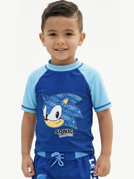 Disney Sonic Παιδικό Μαγιό Μπλούζα Μπλε