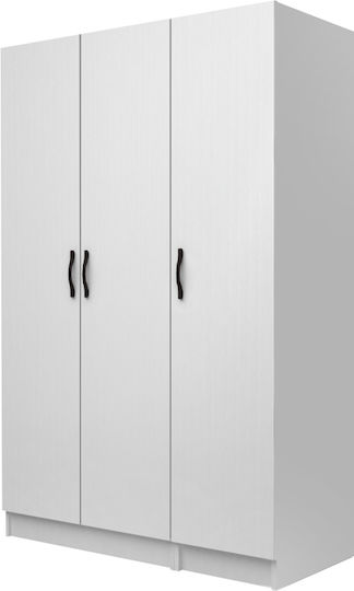 Vivian Τρίφυλλη Ντουλάπα 120x51.8x181cm Λευκό Vivian Τρίφυλλη Ντουλάπα 120x51.8x181cm Λευκό