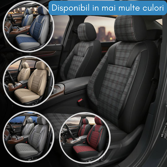 Smartic Set De Huse Pentru Scaune Auto 11 Bucăți Piele Sintetică Neagră