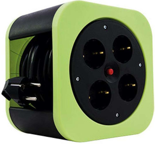 REV Cable Box S S-Box Green 10m 4 Plätze mit Kabel 10m Durchmesser 3 x 1.5mm² Grün