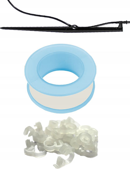 Set Irigare Grădină Aspersoare Micro Rotative Furtun Pvc 30 Metri Sistem Udare Plante Sera Negru