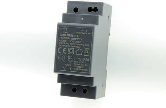 Amicus DIN Rail Power Supply 2A/12V/24W