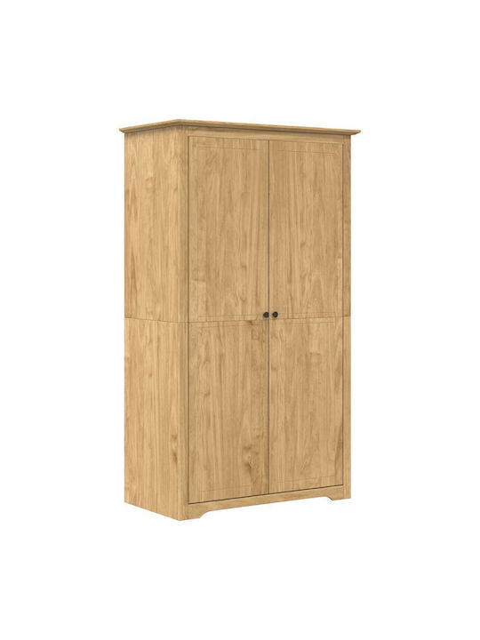 Double Door Wardrobe Honey Brown 53.5x99x173cm