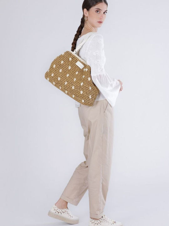 Straw Women's Shoulder Bag Beige