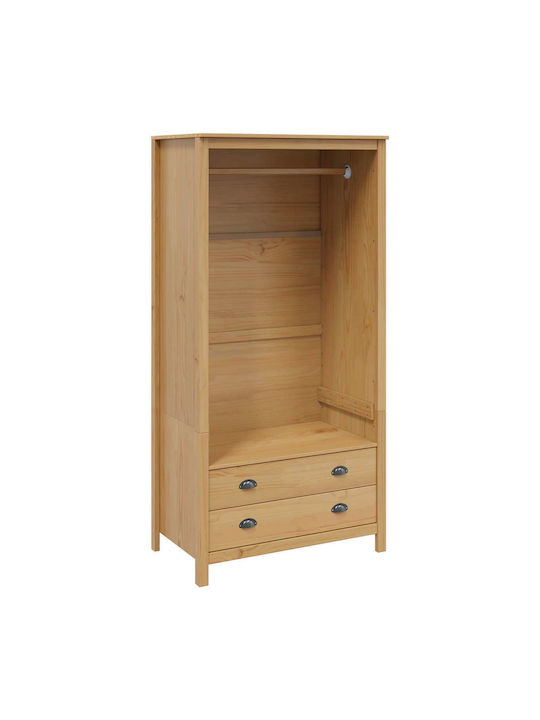 Single Door Wardrobe Brown 84x50x170cm