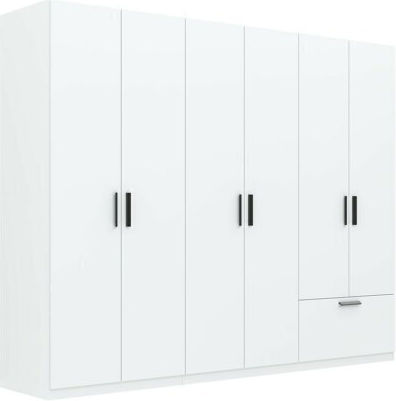 Bristol 205 Εξάφυλλη Ντουλάπα 269x54x210cm Άσπρο Bristol 205 Εξάφυλλη Ντουλάπα 269x54x210cm Άσπρο